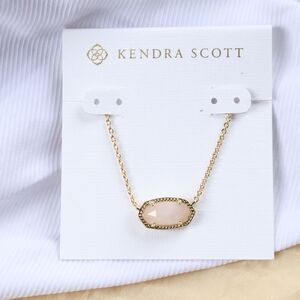 BRAND NEW Kendra Scott Elisa Pendant Necklace Gold Rose Quartz